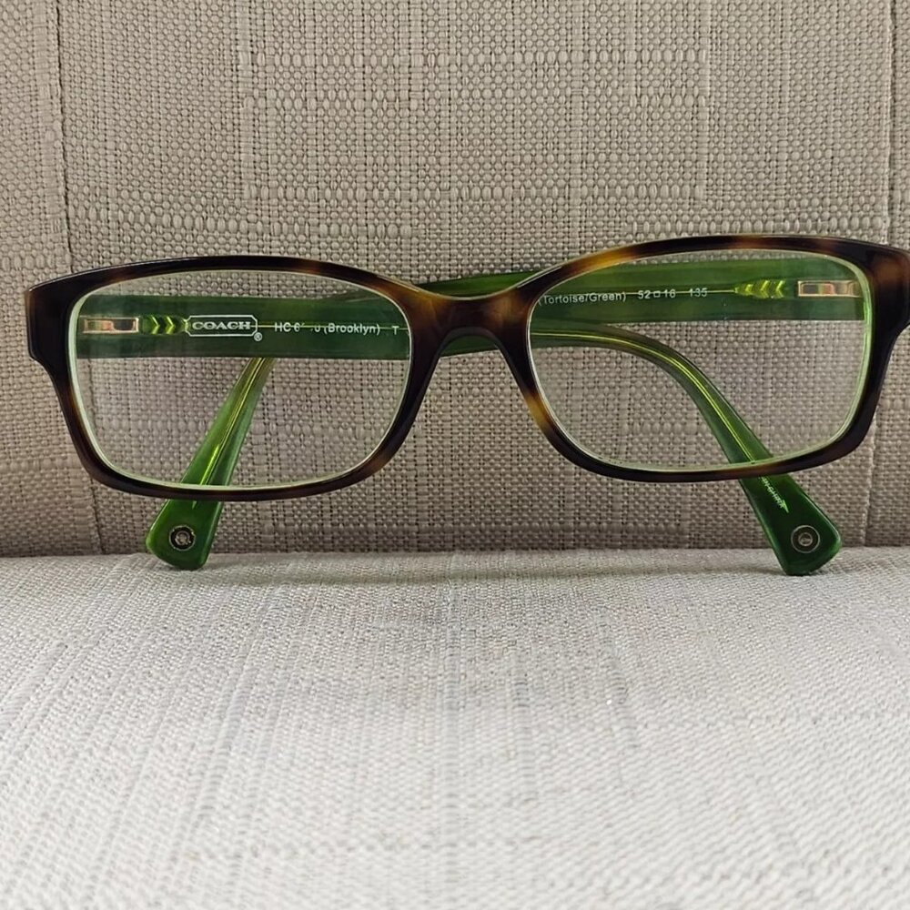 Coach New York Women Glasses Frame Brooklyn 5117 Green/Tortoise Eyeglasses 135 - Picture 4 of 11